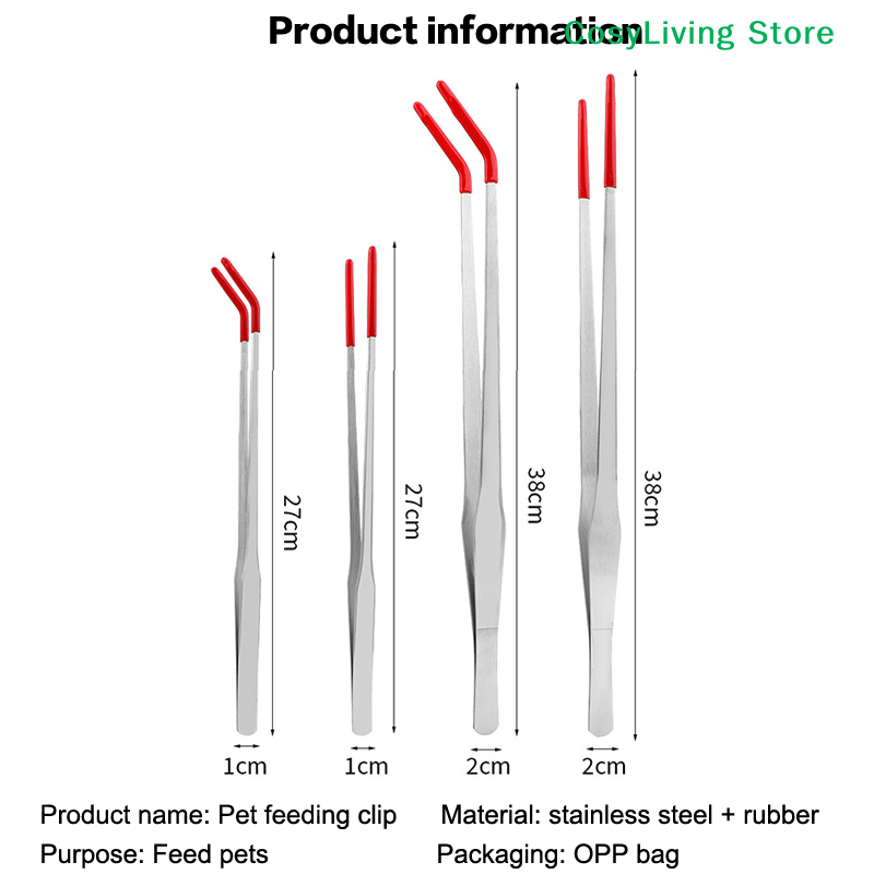 Reptile Feeding Tongs With Rub - Feeding Tong Stainless avaliação e preço