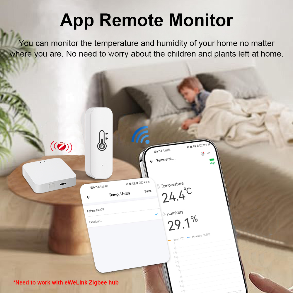 Ewelink ZigBee Smart Temperatu - Digital Hygrometer Probe avaliação e preço