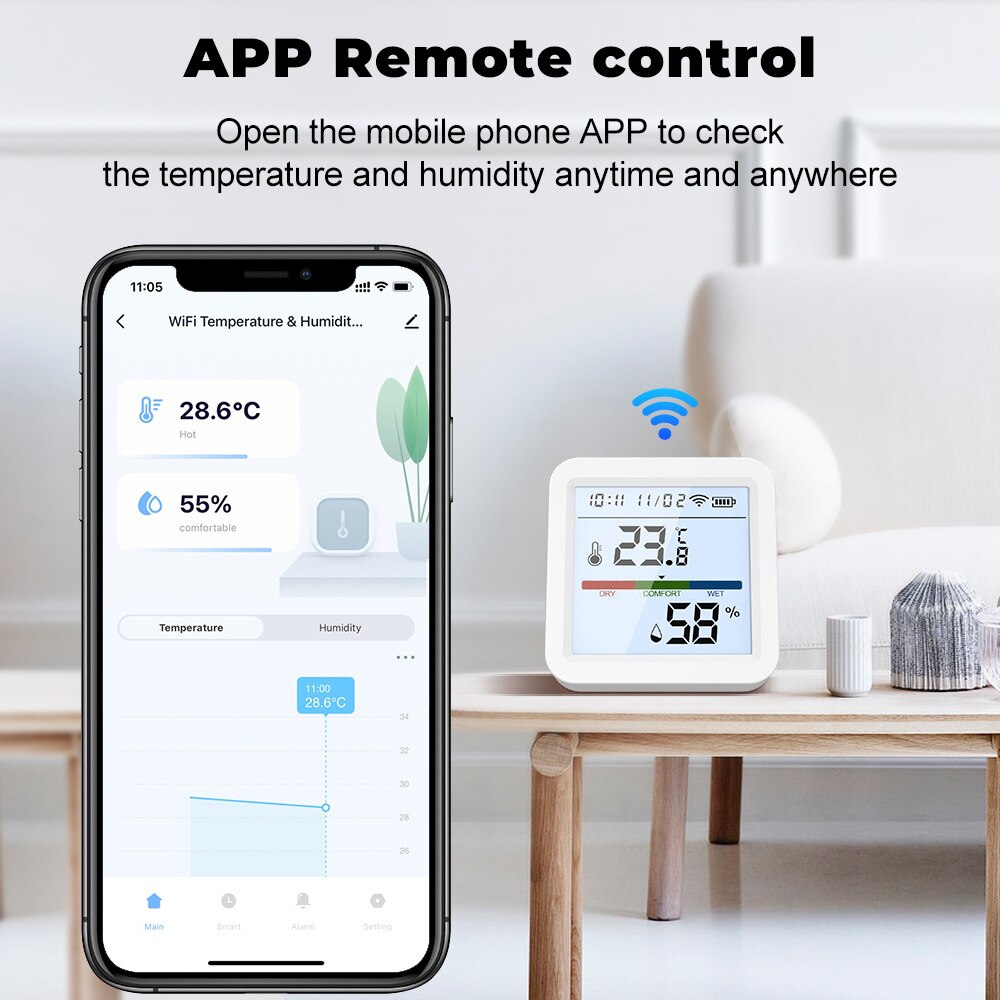 Tuya New WiFi Temperature Humi - Digital Hygrometer Probe avaliação e preço