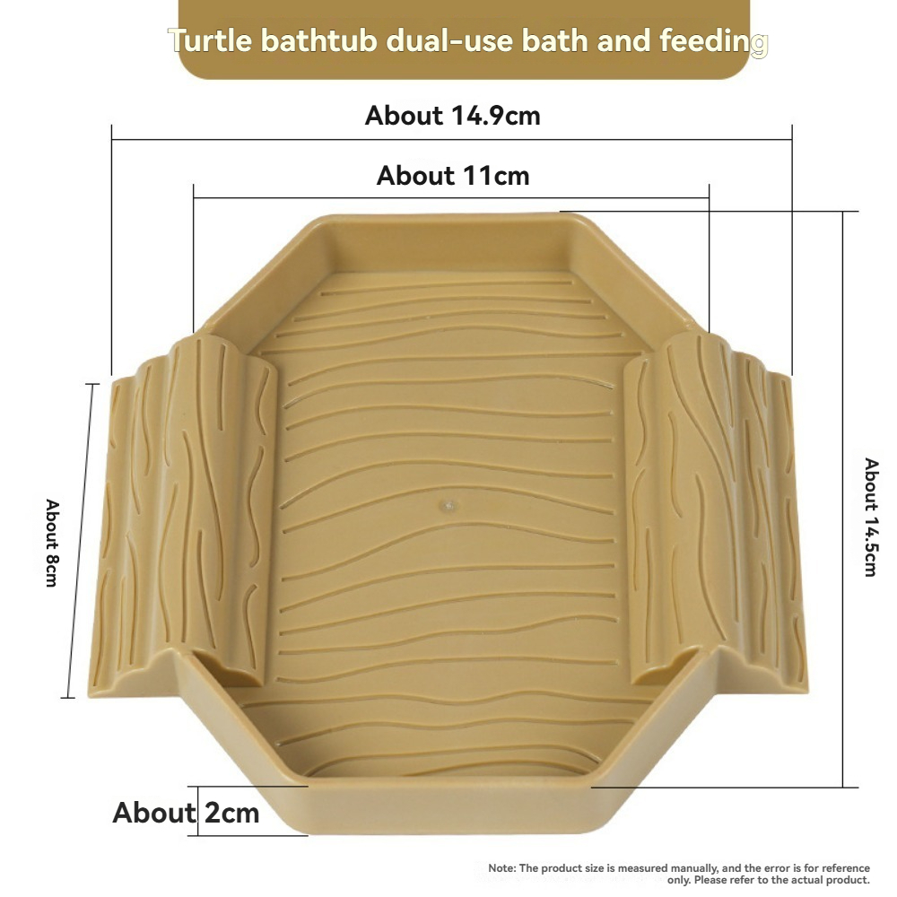 Yellow edge turtle bath basin  - Water Dish Reptile avaliação e preço