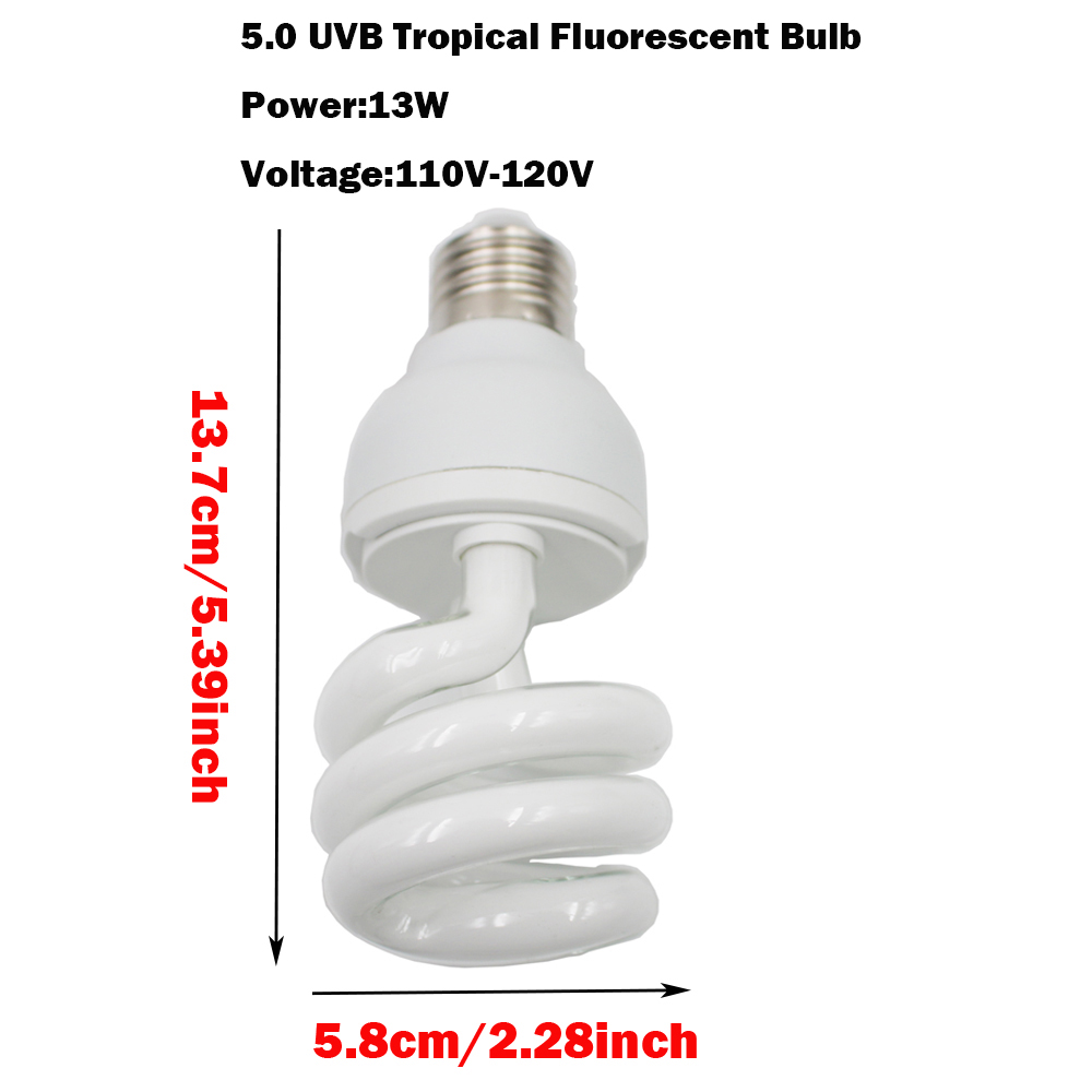 Reptile 5.0 UVB Lamp Bulb Ligh - Calcium Powder Reptile avaliação e preço