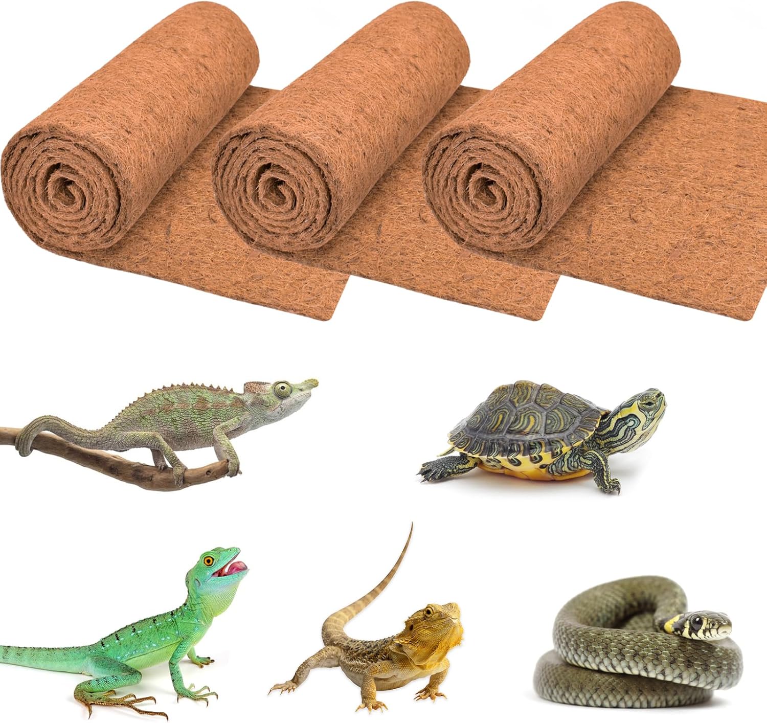 3 Rolls Reptile Carpet, 24x48i - Substrate Coconut Fiber avaliação e preço