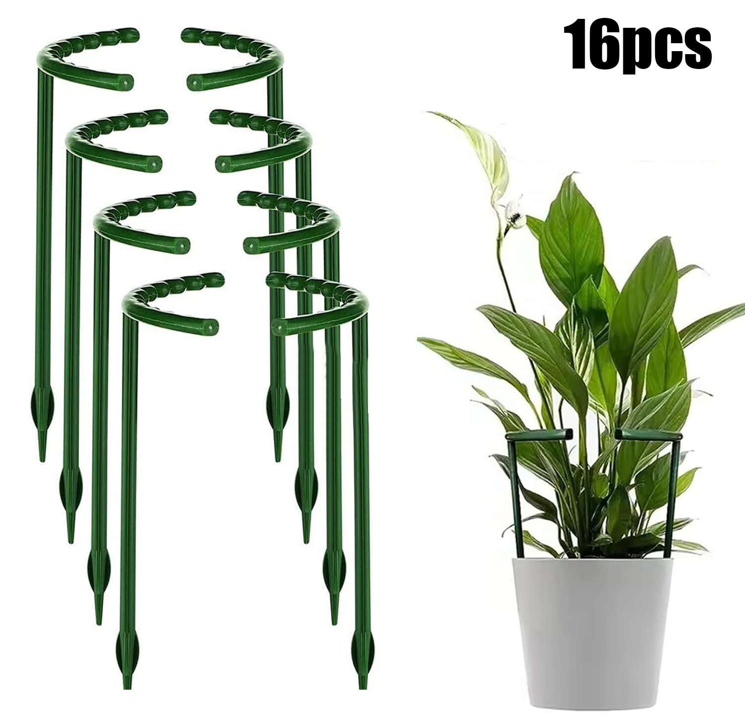 1/16pcs Plant Support Stake Fl - Vine Climbing Plastic avaliação e preço