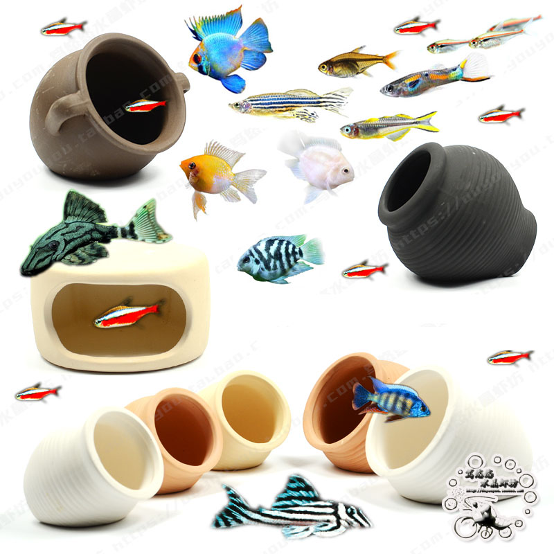 Ceramics Jar Fish Tank Decorat - Hide Cave Ceramic avaliação e preço