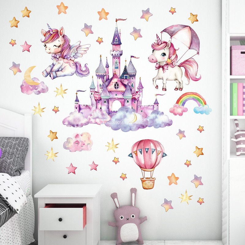 Unicorn Stars Luminous Wall St - Pvc Panel Background avaliação e preço