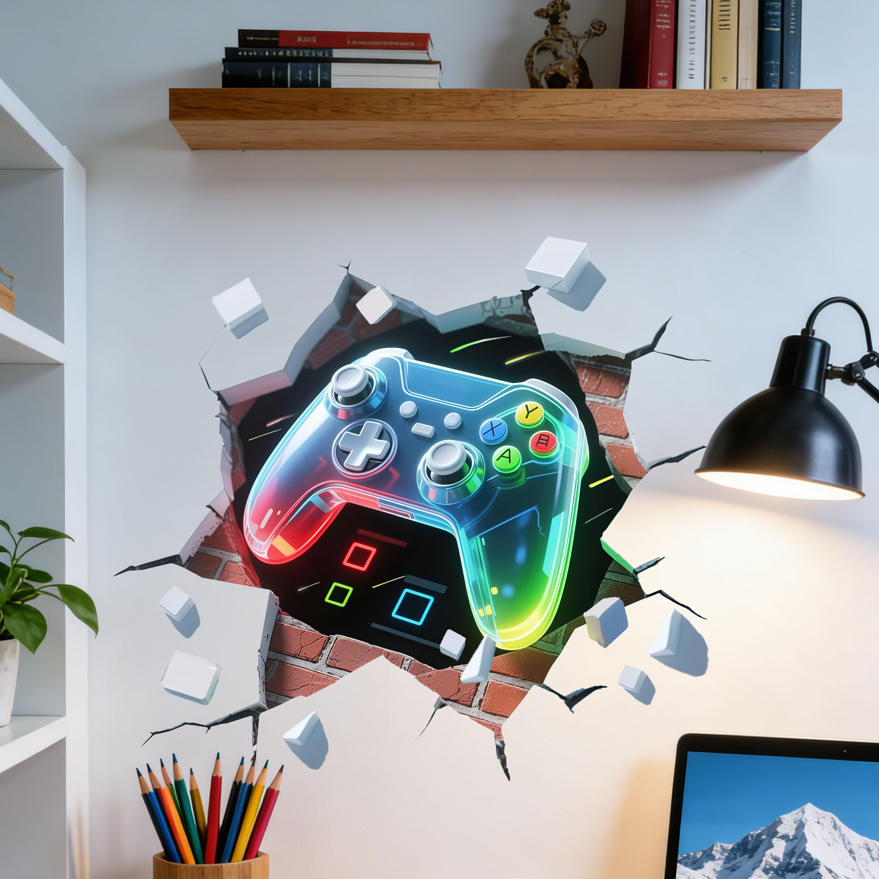 Game Controller Decal for Boys - Pvc Panel Background avaliação e preço