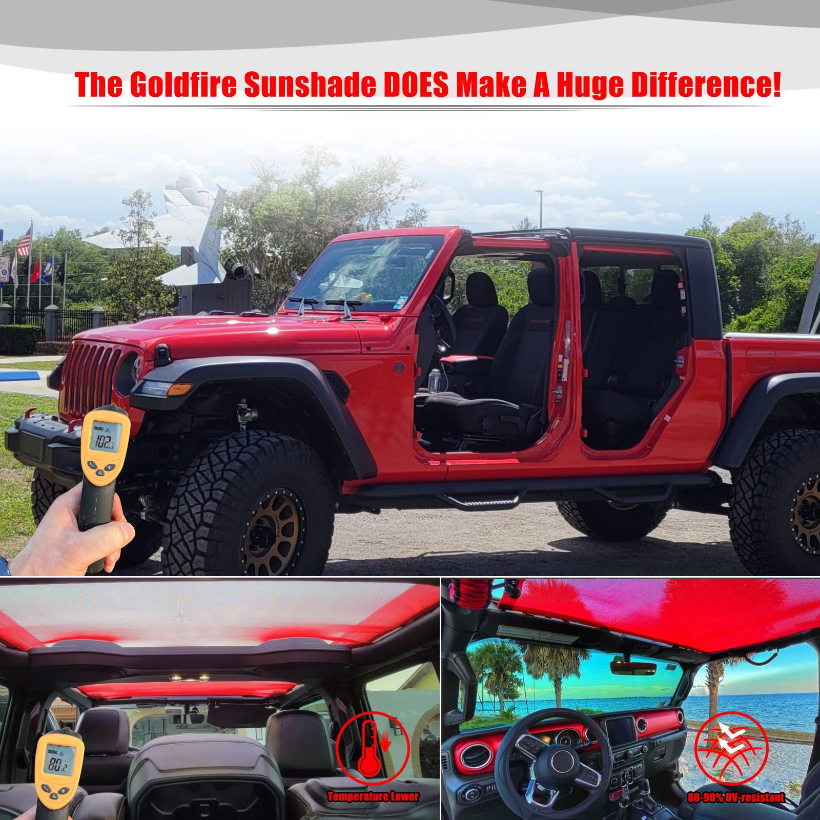 For Jeep Gladiator JT 4 Door A - Screen Top Mesh avaliação e preço