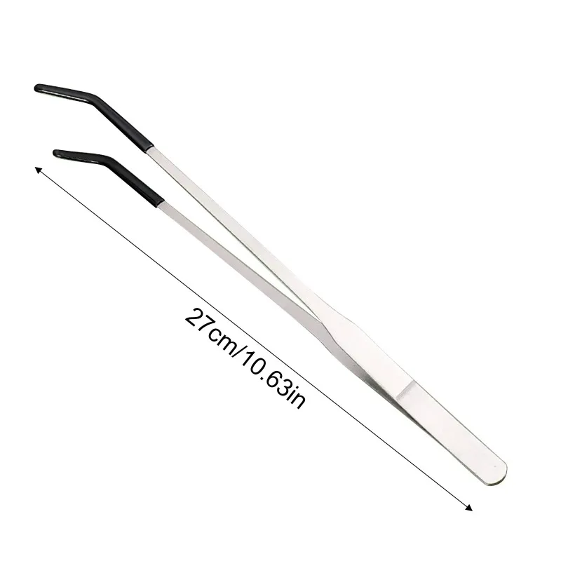 2pcs Bent Tip Tweezers For Cra - Feeding Tong Stainless avaliação e preço