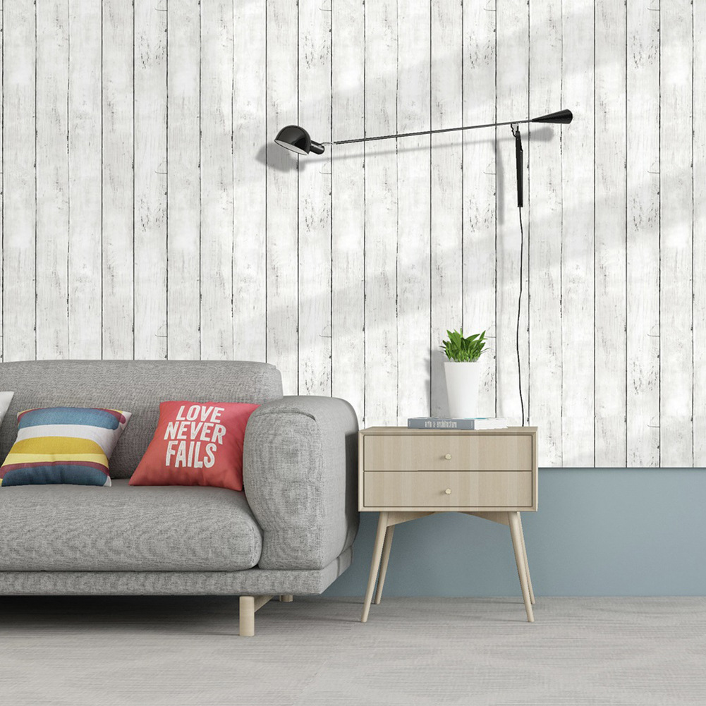 Retro White Wallpaper Wooden P - Pvc Panel Background avaliação e preço