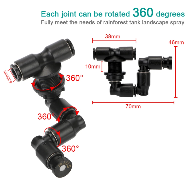 360° Adjustable Spray Nozzle S - Misting Nozzle Reptile avaliação e preço