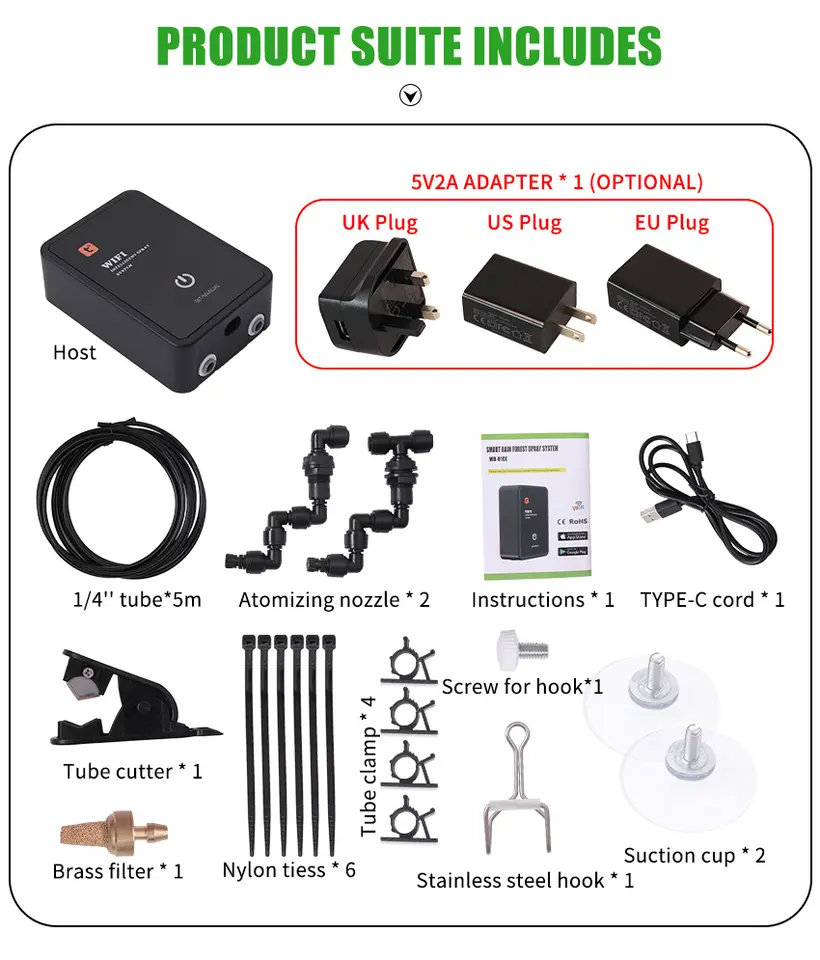 Smart WiFi Reptile Misting Sys - Misting Nozzle Reptile avaliação e preço