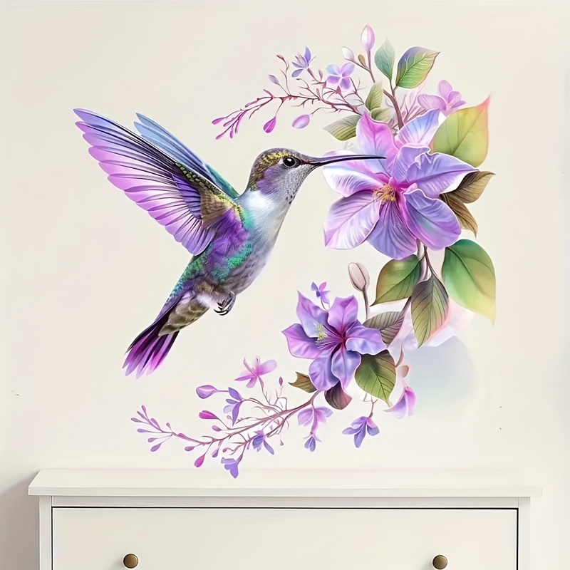 1 Purple Flower and Hummingbir - Pvc Panel Background avaliação e preço