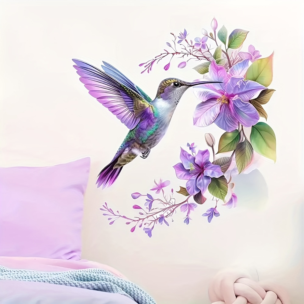 1 Purple Flower and Hummingbir - Pvc Panel Background avaliação e preço