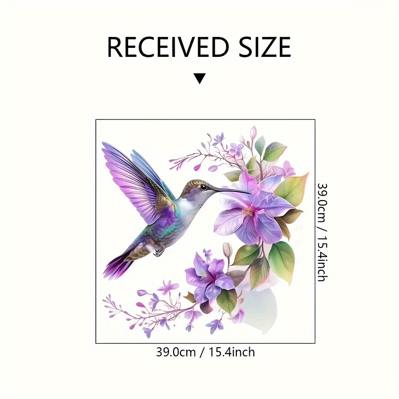 1 Purple Flower and Hummingbir - Pvc Panel Background avaliação e preço
