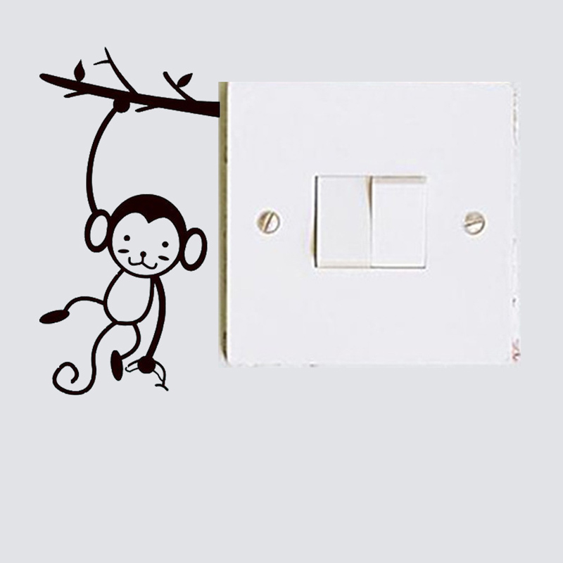 Black Cute Monkey Hanging Tree - Pvc Panel Background avaliação e preço