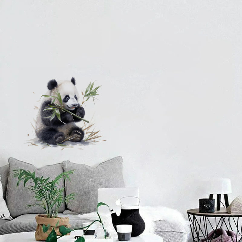 C76# Watercolor panda wall sti - Pvc Panel Background avaliação e preço
