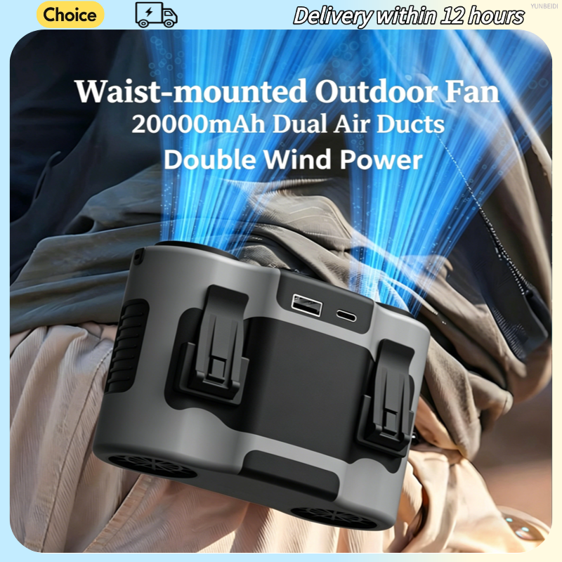 Portable Waist Clip Fan Mini U - Timer Dual Outlet avaliação e preço