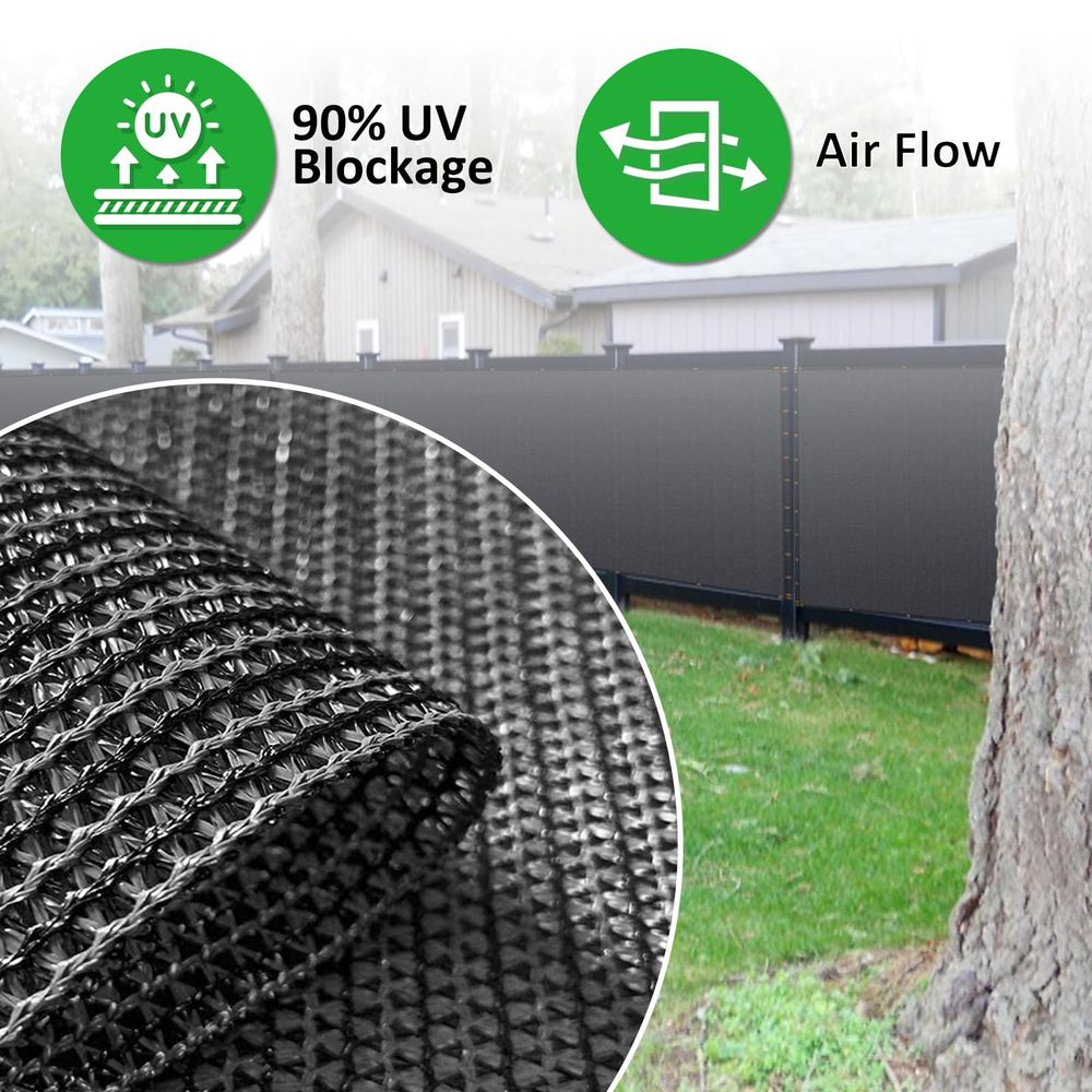 x 100ft Black Privacy Screen F - Screen Top Mesh avaliação e preço